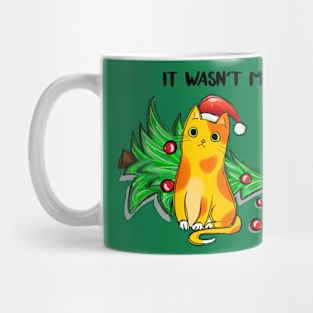 It Wasn't Me Christmas Cat Mug